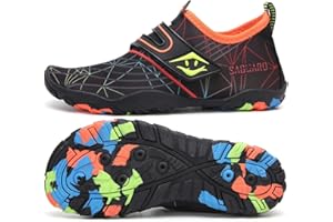SAGUARO Badeschuhe Kinder Wasserschuhe Schwimmschuhe Jungen Mädchen Aquaschuhe Strandschuhe rutschfest Neoprenschuhe Surfschuhe Atmungsaktiv Wassersportschuhe Tauchschuhe Gr.24-36