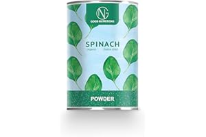 GOOD NUTRITIONS Espinacas en polvo - Espinacas liofilizadas orgánicas | orgánico orgánico | espinacas liofilizadas | vegano | 40g