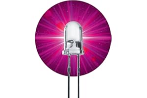 Lumetheus LED Diodes électroluminescentes 5mm couleur Rose Ultra-lumineux 15.000 mcd 50 pièces 2-3V 2 Pin LEDs Ampoule Diode à souder