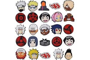 PIIMNT Kakashi Schuh Charms,Uchiha Itachi Schuh Charm für Kinder, Uchiha Madara Schuhdekoration, Anime PVC Schuh Charms 22 pcs Cartoon Schuhdekoration Schuh DIY Armband Taschen Geschenk