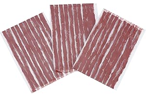 AMIJOUX Striscia di Gomma per Corde per Riparazione Pneumatici da 30 Pezzo Kit di Riparazione per Pneumatici per Bici Tubeless Ripara Una Foratura O Un Foro Strisce di Pancetta Auto Vulcanizzanti per