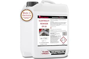 ‎OPTIMAL PRODUCTS DIE BESSERE LÖSUNG Optimal Products Elektrolytreiniger OP-30 I Zum Edelstahl beizen I Abbeizer für Lack Metall I Nach WIG MIG TIG Schweißen I Edelstahl Politur I 5L