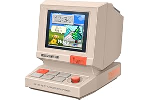 Divoom Minitoo Retro Computer Speaker with Bluetooth/Wired/TF — Pixel Art Desktop Speaker for PC & Laptop, Perfect Desk Decor and Christmas or Birthday Gift