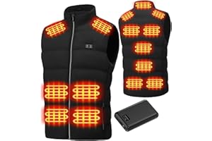 QLWY-MQ Electric Heated Gilet for Men: Lightweight Heated Body Warmer - Winter Smart Heating Jacket with Battery Pack for Outdoor Hiking Skiing Camping Hunting Fishing Riding