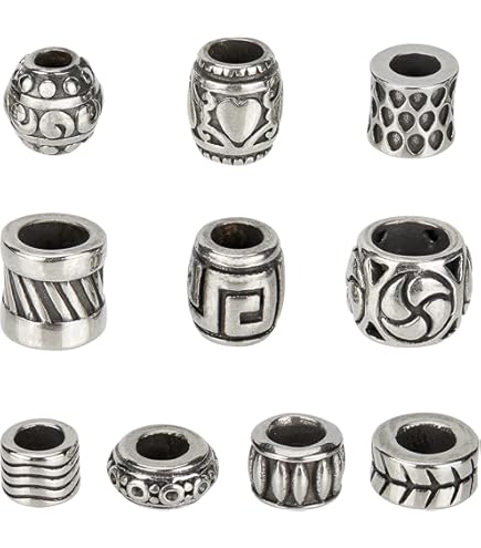 UNICRAFTALE Lot De 15 Perles D'espacement En Acier Inoxydable