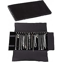 Organizzatore Gioielli Da Viaggio NATUCE - Rotolo Portagioie Per Orecchini, Collane, Anelli - Foto 3