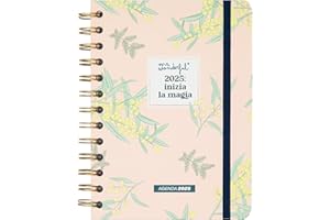 Mr. Wonderful Agenda Office Piccola 2025 Settimanale - Inizia la magia - Include 8 Fogli di Adesivi e Frasi Giornaliere Motivazionali