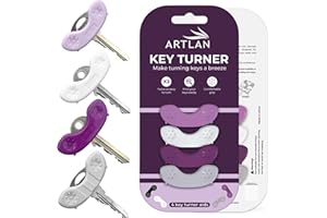 ARTLAN Keywing Key Turner Aids 4-Pack - Ergonomic Key Holder for Arthritis, Elderly, and Weak Hands | Easy Grip | Mobility Aids for Yale-Style Keys