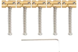 Musiclily Pro 17mm Sellette in Ottone per Basso Elettrico 5 Corde tipo Jazz/Precision Bass, Colore Originale(Set di 5)