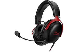 HyperX Cloud III: auriculares para juegos con cable, PC, PS5, Xbox Series X|S, controladores de 53 mm en ángulo, DTS, espuma con memoria, marco resistente, micrófono nítido de 10 mm, USB-C, USB-A