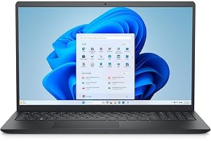 Dell Inspiron 15 3535 Ordinateur Portable 15.6" FHD (1920 x 1080), Processeur AMD Ryzen 5 7520U, Graphique AMD Radeon, RAM 8Go, SSD 512Go, Windows 11 Home, Clavier AZERTY Français, Noir