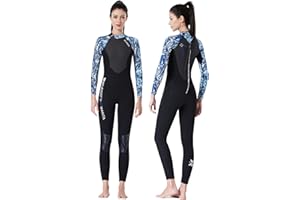 ‎OWNTOP Owntop Herren Damen Ganzkörper 3/2mm Neoprenanzug, Ultra-Stretch Langarm Winter Neoprenanzug, Rückenreißverschluss Erwachsene Neopren Surf- und Tauchanzug