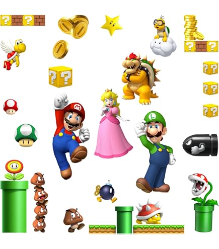 RoomMates Pegatinas De Pared Mario Kart 8 – Murales Y Tatuajes De Pared, Decoración Infantil, Gran Tamaño