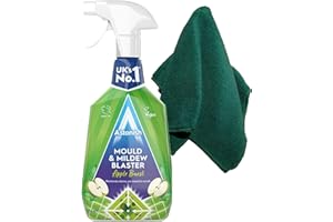 Mould Remover Spray Set - Including Astonish Mould and mildew remover anti mould spray and a Wilosc microfibre cloth - Uses include |Mould Spray for walls |Black mould remover |mildew removal spray|