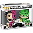 Funko POP! Heroes: Batman - Two-Face - (1995) - 2 Pack Two Face & Riddler - (Glow) - DC Comics - Amazon Exclusive - Collectable Vinyl Figure - Gift Idea - Official Merchandise - Comic Books Fans