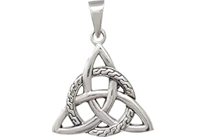 Treasure Bay 925 Sterling Silber Keltischer Dreifaltigkeitsknoten Anhänger für Männer Frauen Irische Triquetra Halskette Handgemachte nordische Wikinger Schmuck Heidnisches Wicca Amulett Geschenk für