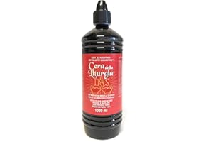 VO DESIGN ET Cera della liturgia - Cera liquida per lampade in Bottiglia da 1 litro- Confezione da 12 Pezzi