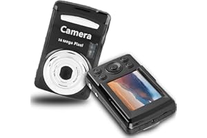 Gaeirt Appareil Photo Numérique Petit Appareil Photo, Appareil Photo numérique Robuste et Zoom 16X avec Grand écran de 2,4 Pouces pour Enfants, Adolescents, Débutants, Garçons et Filles(Le Noir)