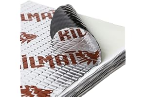 Placas insonorizantes KILMAT para automóviles, de 2 mm de Grosor y 1,7 m2 de Superficie, Aislamiento acústico de Caucho butilo para Coches, Aislamiento y amortiguamiento de Ruidos