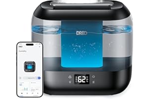 Dreo Inteligentny nawilżacz powietrza do sypialni, 4 l, chłodna mgiełka dla dziecka w domu, czujnik wilgotności, tryb automatyczny, 32 h ostatni, dyfuzor oleju, cichy ultradźwiękowy nawilżacz 28 dB,