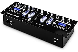 resident dj DJ405USB - Mixer DJ a 4 Canali, Bluetooth, USB, SD, AUX, Funzione Registrazione, Sezione Microfono, Ingresso XLR e Jack 6,3mm, Equalizzatore, Nero