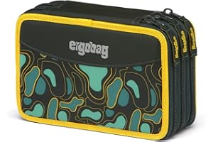 ergobag Maxi Mäppchen Set 40-Teilig, Lyra Bunt- und Filzstifte, Kleingeld Fach, Lineal, Schere