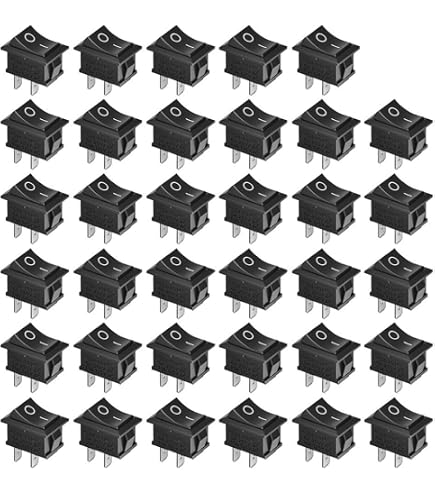 Interrupteur Rectangulaire 3 Phases ON/OFF 6A 250V - Modèle KCD1 6 Broches 15x21mm