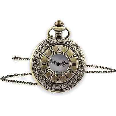 Orologio Da Taschino Steampunk OUTLETISSIMO - Ciondolo Inciso A Cipolla, Diametro 5cm, Modello ET101 - Foto 3