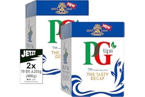 PG Tips The Tasty Decaf 2 x 70 Bags of 203 g (406 g) Black Tea Caffeine Free