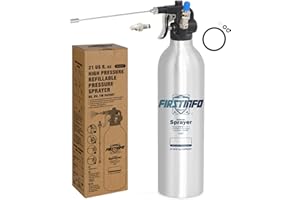 FIRSTINFO TOOLS FIT YOUR NEEDS FIRSTINFO A1637 | Bottiglia Spray Riutilizzabile per pulitore Freni 620 ml | Alluminio | Spruzzatore a Pressione Max 140 psi | Bomboletta aerosol Rinforzata | Ugelli “Wide-Mist” Spray