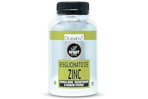 SPORT LIVE BISGLICINATO DE ZINC by DRASANVI - Relaciondo con numerosas funciones en el organismo - VEGANO - SIN GLUTEN - 90 comprimidos