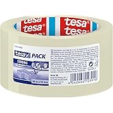 Tesa 57167-00000-05 &ndash; Strong tesapack Packing Tape (66 m x 50 mm | PP Packing Tape - Tear Resistant - For Medium Parcels - Si