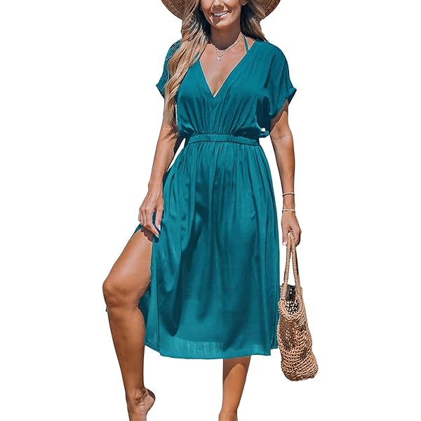 Cupshe Dresses Women Buttoned Maxi Cover-Up Shirt Dress-Cupshe Cut