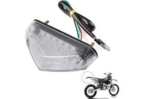 Hugfads Motorcykel bromsljus 12 V 9 LED E-Approved universell för ATV Dirt Bike Scooter, hög ljusstyrka och lång livslängd (t