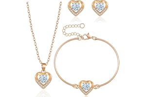 YeeHeen Jewelry Set Pendant Necklace and Earrings Set Cubic Zirconia Bridal Jewellery