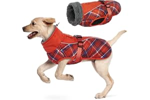 Wasserdichter Hundemantel Winter Warme Hundejacke, Hundebekleidung Outfit für kleine mittel große Hunde, Hundepullover mit Sicheren Reflexstreifen für Labrador Chihuahua Französische Bulldogge