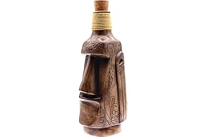 COCKTAIL7 Bottiglia Tiki in Ceramica Statua Moai Imitazione Statue Monoliti Isola di Pasqua Decorazione Interni Esterno Casa Cucina Bar Cocktail Bottiglie Cocktail Bevanda Liquido