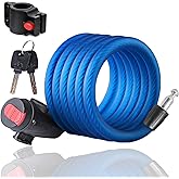 SenluKit Fahrradschloss Sicherheitsstufe Sehr Hoch,Spiralkabelschloss Fahrrad, Scooter Schloss Kabelschloss,Fahrradschloss Mi