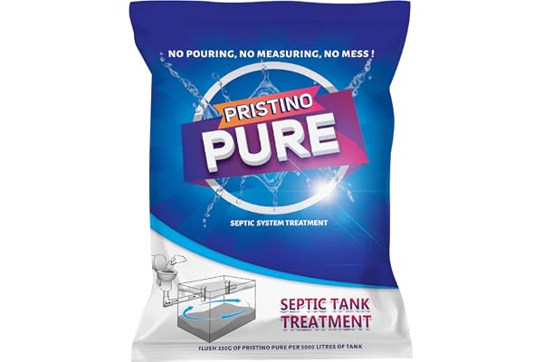 Pristino Pure Septic Tank Cleaner - 500gm One pack for one-year maintenance Clears Drains, Prevents Blockages, and Keeps Your Drain System Fresh and Clean