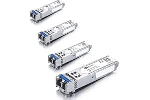 4 Stück, 1000BASE-LX SFP Transceiver, SFP zu LC, 1.25G Singlemode modul Kompatibel mit Cisco GLC-LH-SM/GLC-LH-SMD, MA-SFP-1GB-LX20, Ubiquiti UniFi UF-SM-1G, Mikrotik S-31DLC20D, Netgear AGM732F...