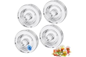 Biamaleu 4 stycken Ø 8 cm fermenteringsvikter glasvikter för | for Fermentation Glass Fermentation Weights with Handle, for Vegetables, Sauerkraut, Kimchi