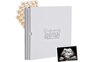 gateway22 Pregnancy Journal - Milestones Edition - Pregnancy Memory Book For Mum To Be and Baby Shower - From Bump to Newborn - Includes Photo Corner Stickers