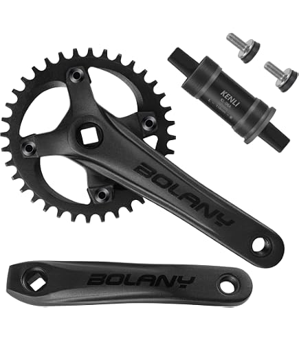 MVTEK Schwarz, Kurbelgarnitur Junior 20 Zoll (50,8 cm) 1 V 40 Zähne x 152 mm doppelt Unisex Erwachsene, Einheitsgröße Sport & Freizeit