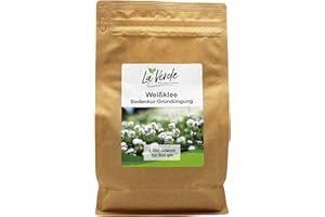 La Verde MEIN GARTEN UND ICH. Weißklee Samen 1kg für 500m², Futterpflanze, Bodenkur, mehrjährige Gründüngung, Saatgut ohne Gentechnik