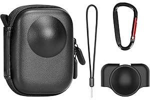 AMAZEAR Tasche für DJI OSMO 360 Zubehör mit Objektivabdeckung, Tragetasche Kompakte Aufbewahrungstasche mit Handgurt, PU-Leder OSMO360-Schutzhülle