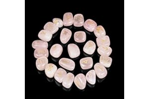 JAGPAROVA 25pcs Rose Quartz Rune Stones Set - Engraved Elder Futhark Crystal Sets For Beginners - Crystals And Gemstones Runes Witchcraft Kit - Crystal Divination Set - Reiki Gifts