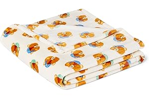 Amazon Basics Coperta in Pile Ultra-Morbido per Bambini, 127 x 152 cm, Orsetti del Bosco