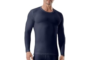 Channo Ropa Interior Térmica para Hombre: Camiseta de Manga Larga Elástica y Transpirable Climas Fríos