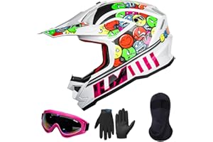 ILM Młodzieżowy kask do jazdy na quadach, kask dla dzieci do jazdy na motocyklach terenowych, kask do motocrossu, BMX-a, jazdy terenowej, gokartów, Casco DOT ECE Model-Z705