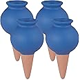 Relaxdays watering globes, plant waterers, set of 4 water spikes, Ø 6cm, garden self-watering system, automatic, blue